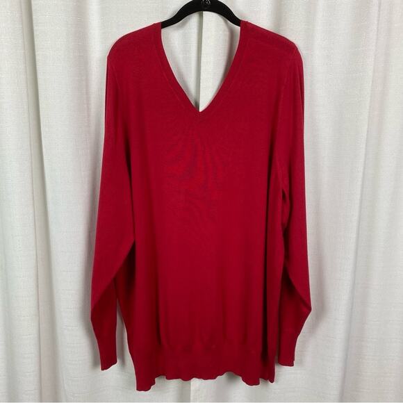 Lane Bryant Red V Neck Long Sleeve Sweater Sz.26/28 NWT - Picture 9 of 12